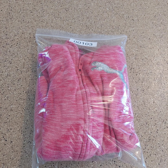 Puma zip up sweatshirt pink warm Fleece soft cute stylish 💖 - Picture 8 of 8